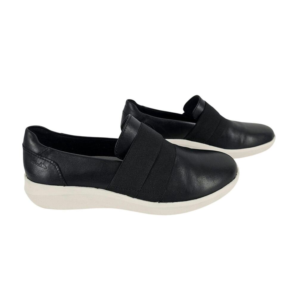 CLARKS COLLECTION WOMEN’S BLACK SLIP-ON SHOES – SIZE 8.5M – ULTIMATE COMFORT
